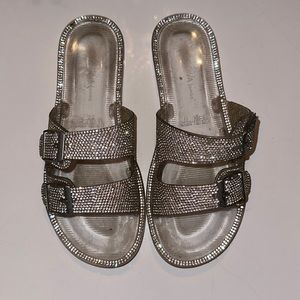 Rhinestone clear rubber jelly sandals